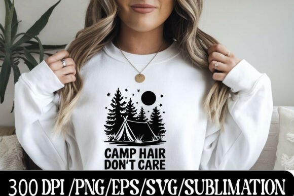 Camping Tent Pine Trees Silhouette Desig