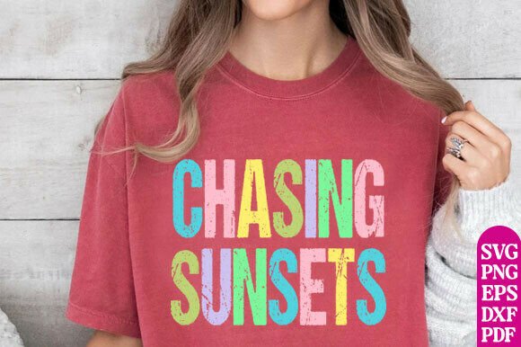 Chasing Sunsets Png, Beach Png, Retro