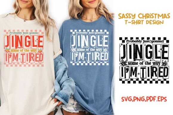 Christmas Jingle Checkerboard Sassy SVG