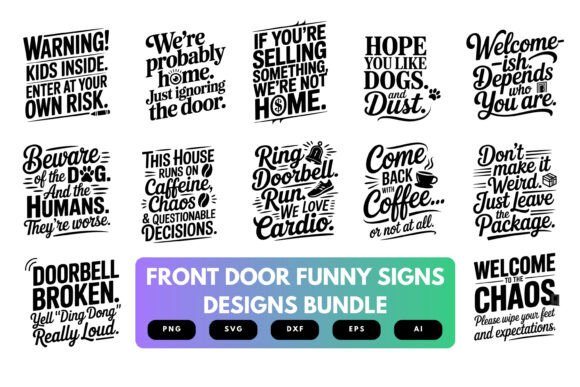 Front Door Sign SVG Bundle Review