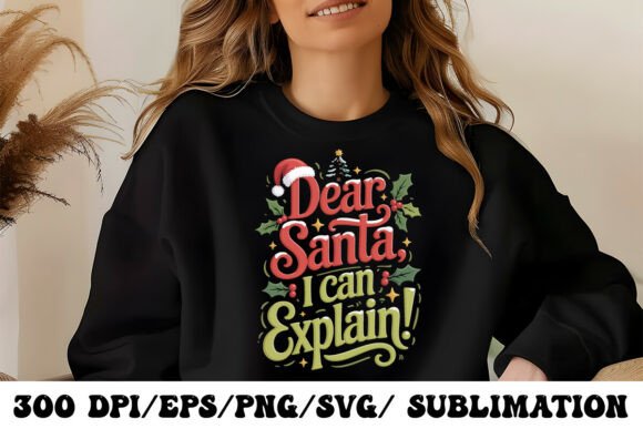 Funny Christmas Shirt Design Dear Santa