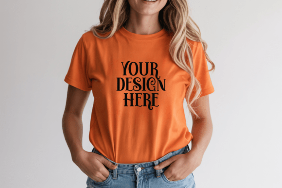 Gildan 5000 Antique Orange Tshirt Mockup