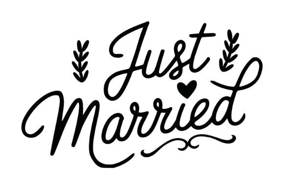 Just Married Wedding Quote Design