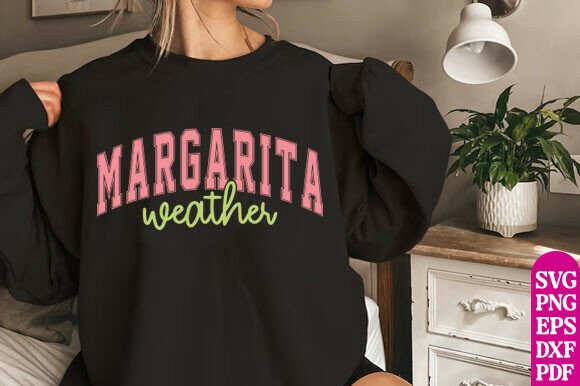 Margarita Weather Distressed Varsity Png