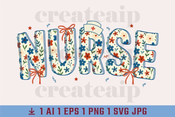 Nurse Coquette USA Nurse Bow 4th of July