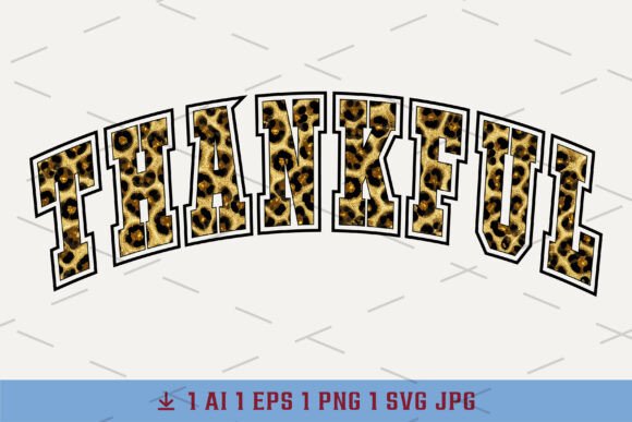 Retro Thanksgiving PNG Thankful Leopard