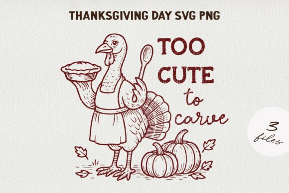 Thanksgiving Pumpkin Turkey Quote PNG